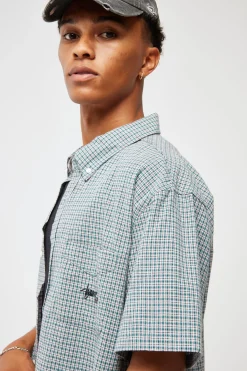Oxford Classic SS Shirt Pool Blue Check