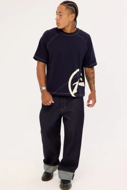 Pablo Cropped Heavy Tee Navy