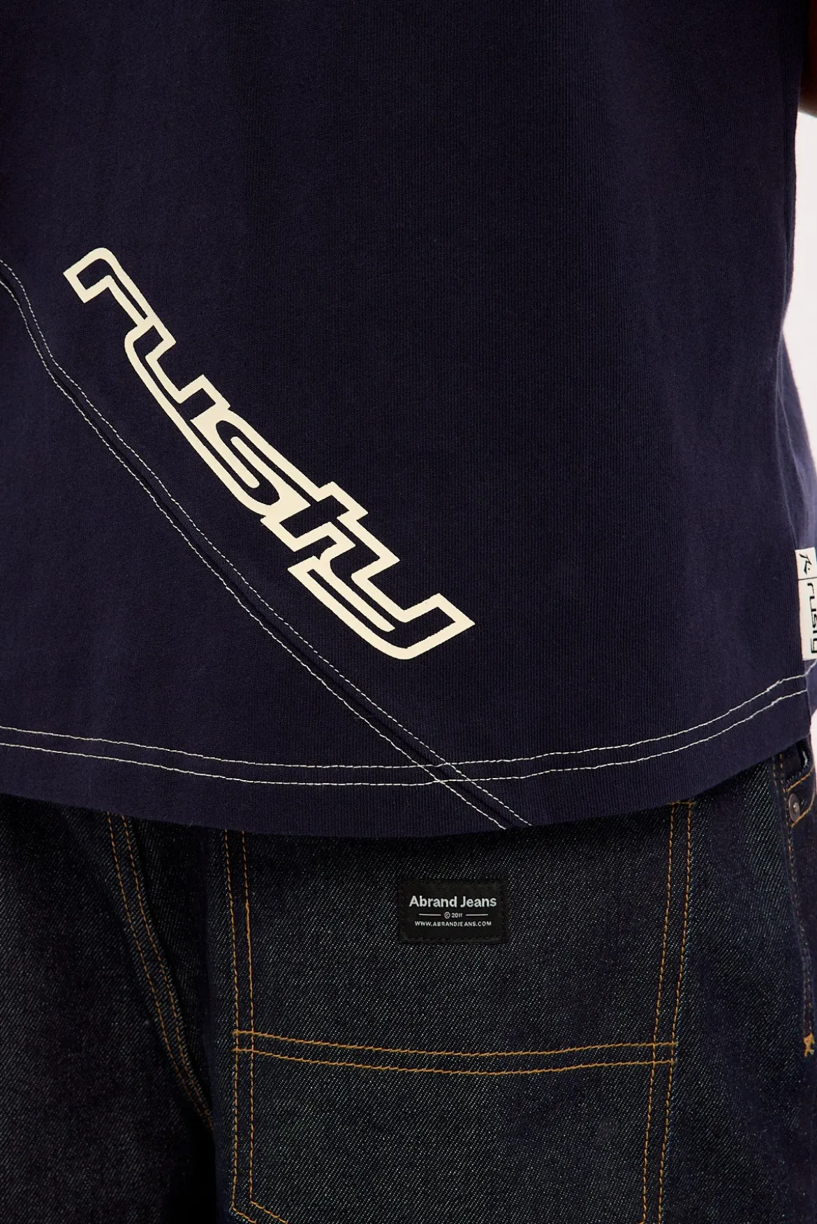 Pablo Cropped Heavy Tee Navy
