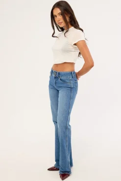 Padlock Bootcut Low Rider Faded Sky High Blue Denim