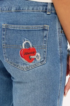 Padlock Bootcut Low Rider Faded Sky High Blue Denim