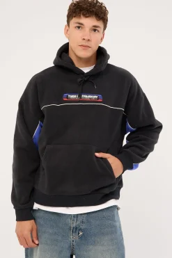 Paid In Full Embro Polar Slouch Hood Washed Black/Royal Blue