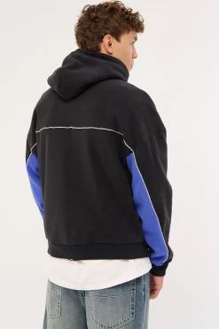 Paid In Full Embro Polar Slouch Hood Washed Black/Royal Blue