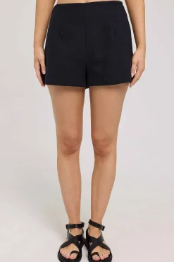 Paloma Linen Short Black