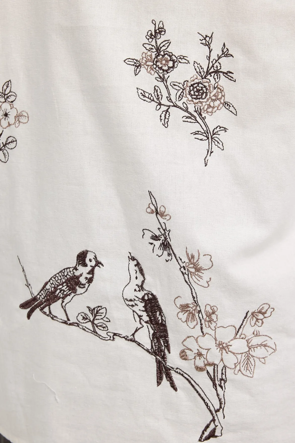 Paradise Embroidered Long Sleeve Shirt Natural