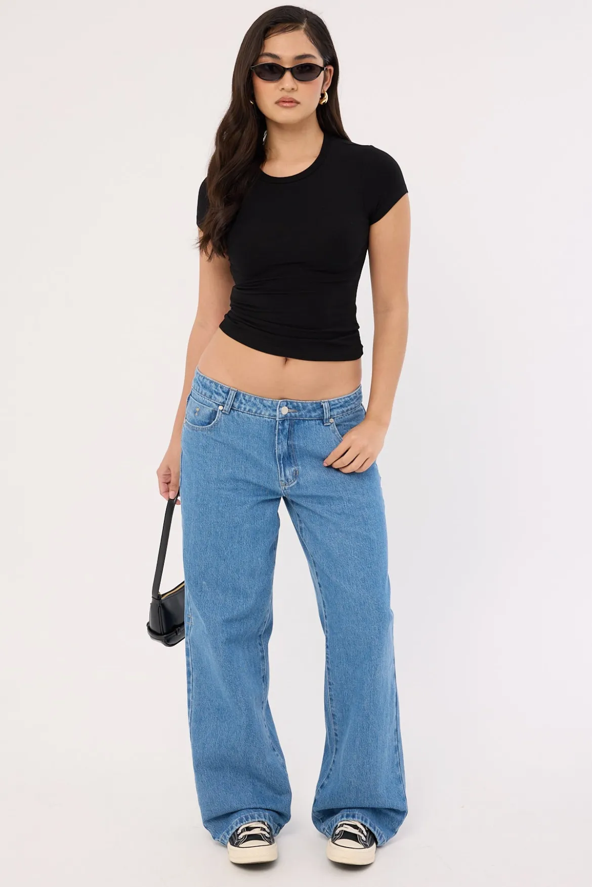 Parker Low Rise Baggy Jean Vivid Mid Blue