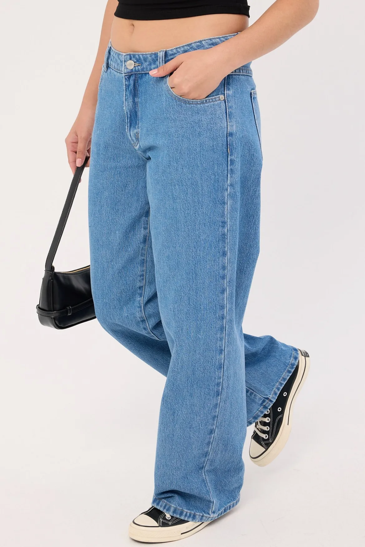 Parker Low Rise Baggy Jean Vivid Mid Blue