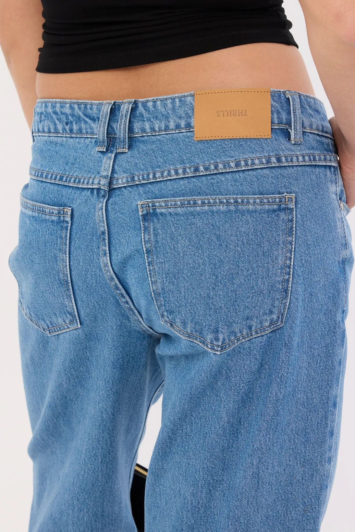 Parker Low Rise Baggy Jean Vivid Mid Blue