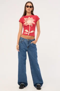 Parker Mid Rise Baggy Jean Vintage Rinse Blue