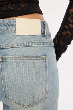 Parker Petite Low Rise Baggy Jean Faded Pearl Blue