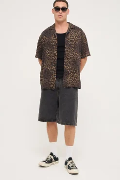 Party Resort Shirt Leopard Print