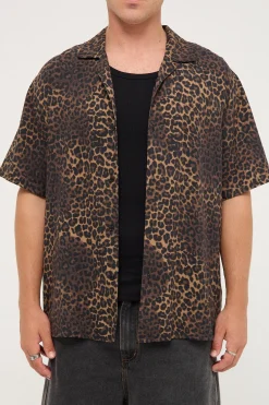 Party Resort Shirt Leopard Print