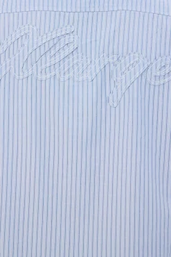 Patch Stripe LS Shirt Blue
