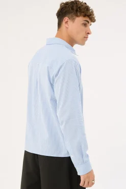 Pathfinder Boxy Long Sleeve Shirt Blue/White Stripe