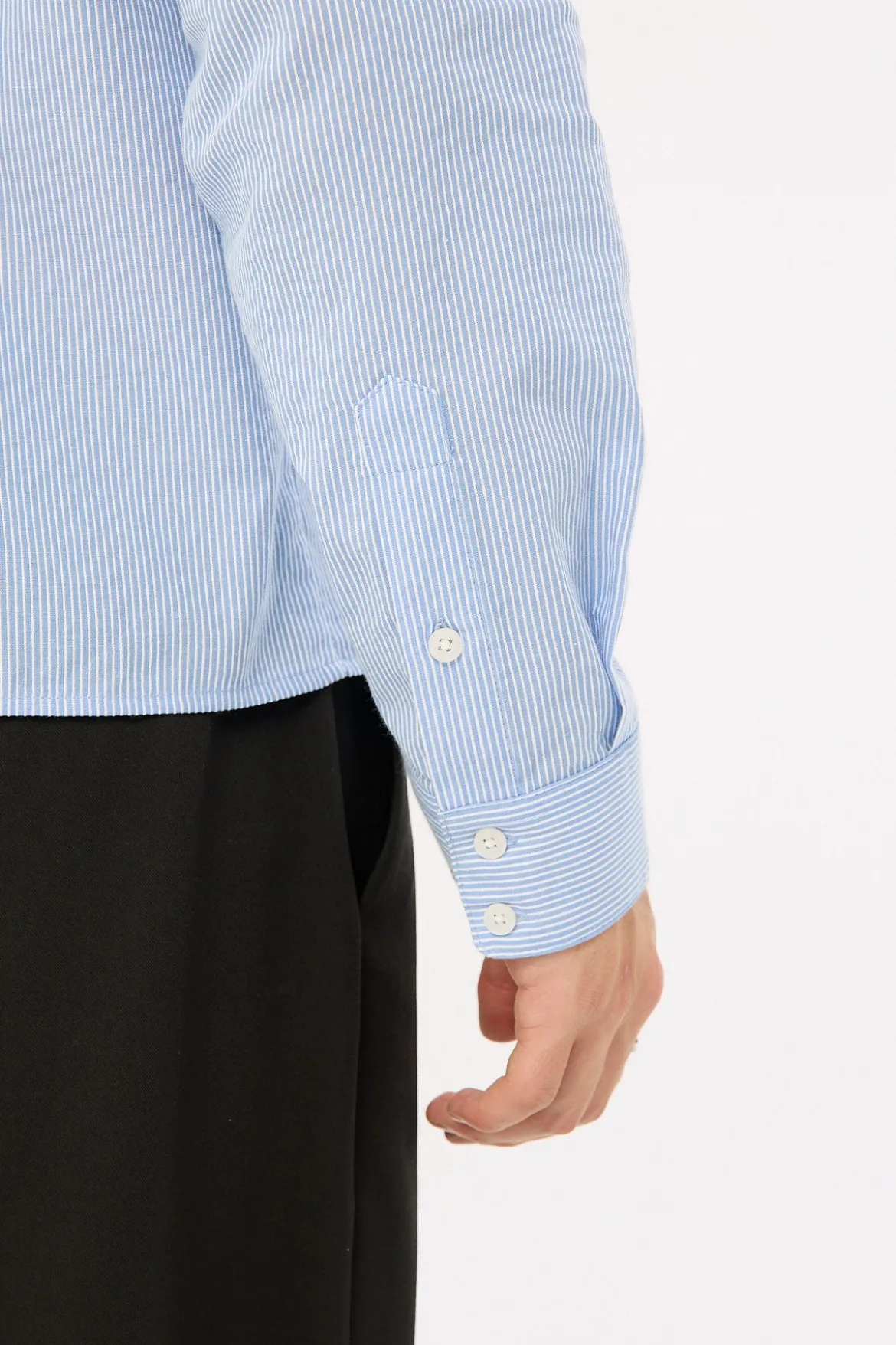 Pathfinder Boxy Long Sleeve Shirt Blue/White Stripe
