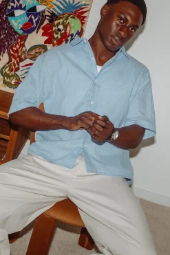 Pathfinder Boxy Shirt Blue Stripe
