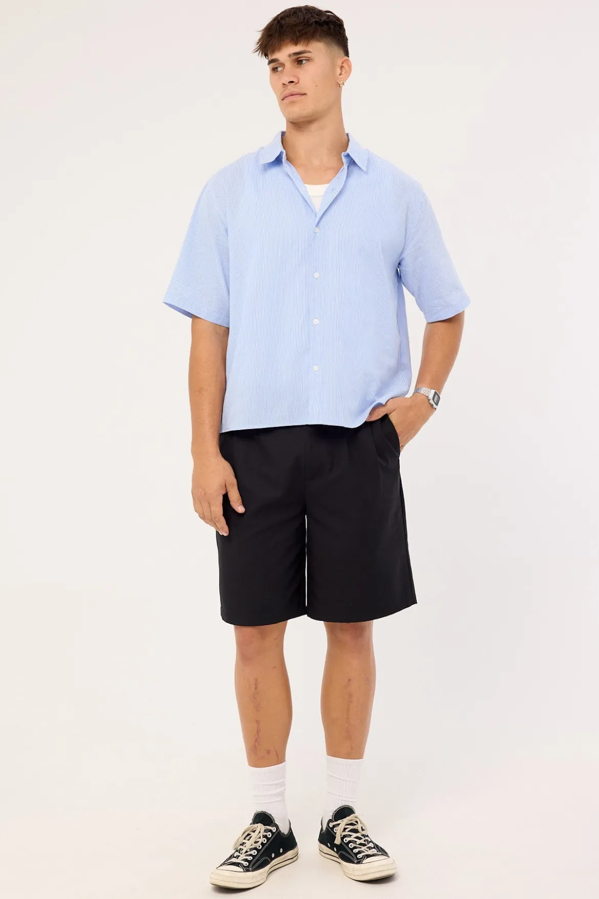 Pathfinder Boxy Shirt Blue Stripe