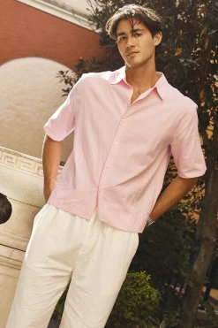 Pathfinder Cropped Boxy Shirt Pink Stripe