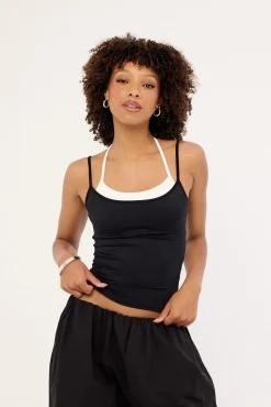 Payton Layered Cami Top Black