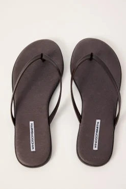Peaceful Slide Espresso Leather