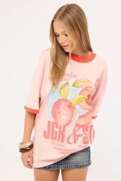 Peaches Oversized T-Shirt Peach