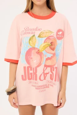 Peaches Oversized T-Shirt Peach