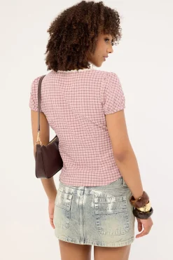 Peggy Sue Button Down Blouse Pink A Boo
