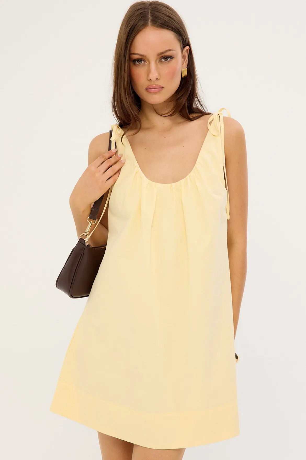 Penelope Tie Shoulder Mini Dress Butter