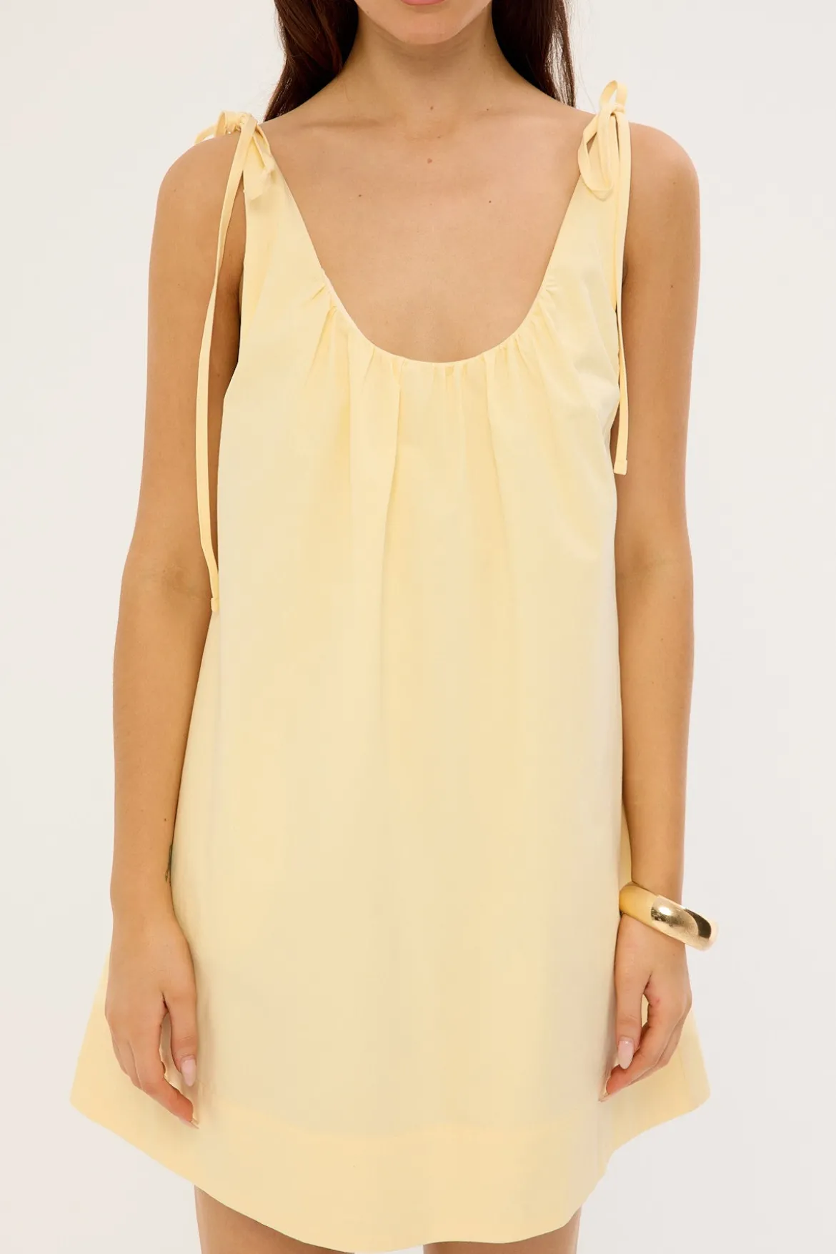 Penelope Tie Shoulder Mini Dress Butter