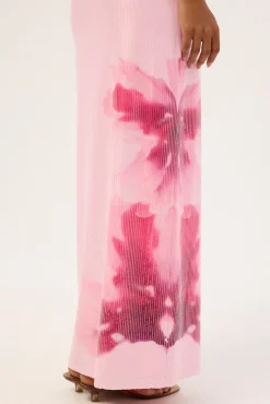 Peony Sequin Maxi Dress Pink Print