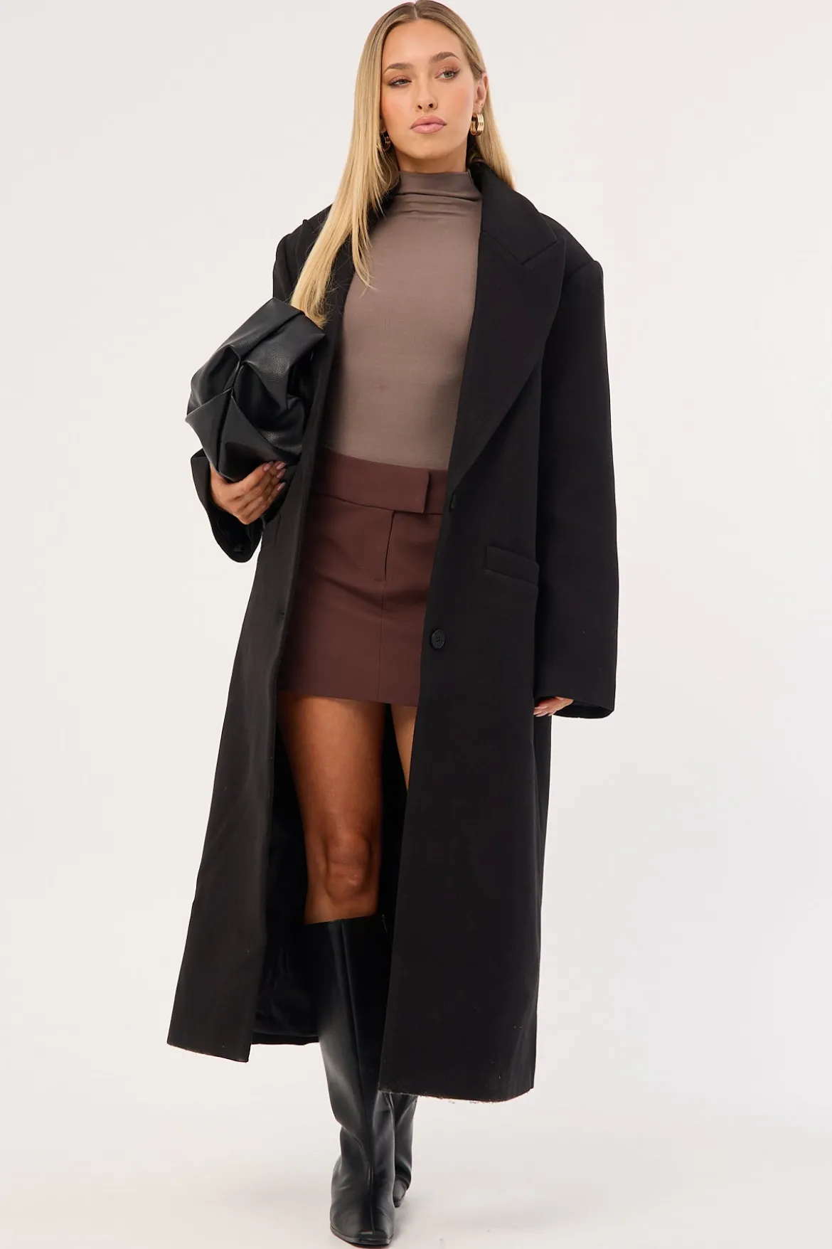 Perri Mid Rise Skort Brown