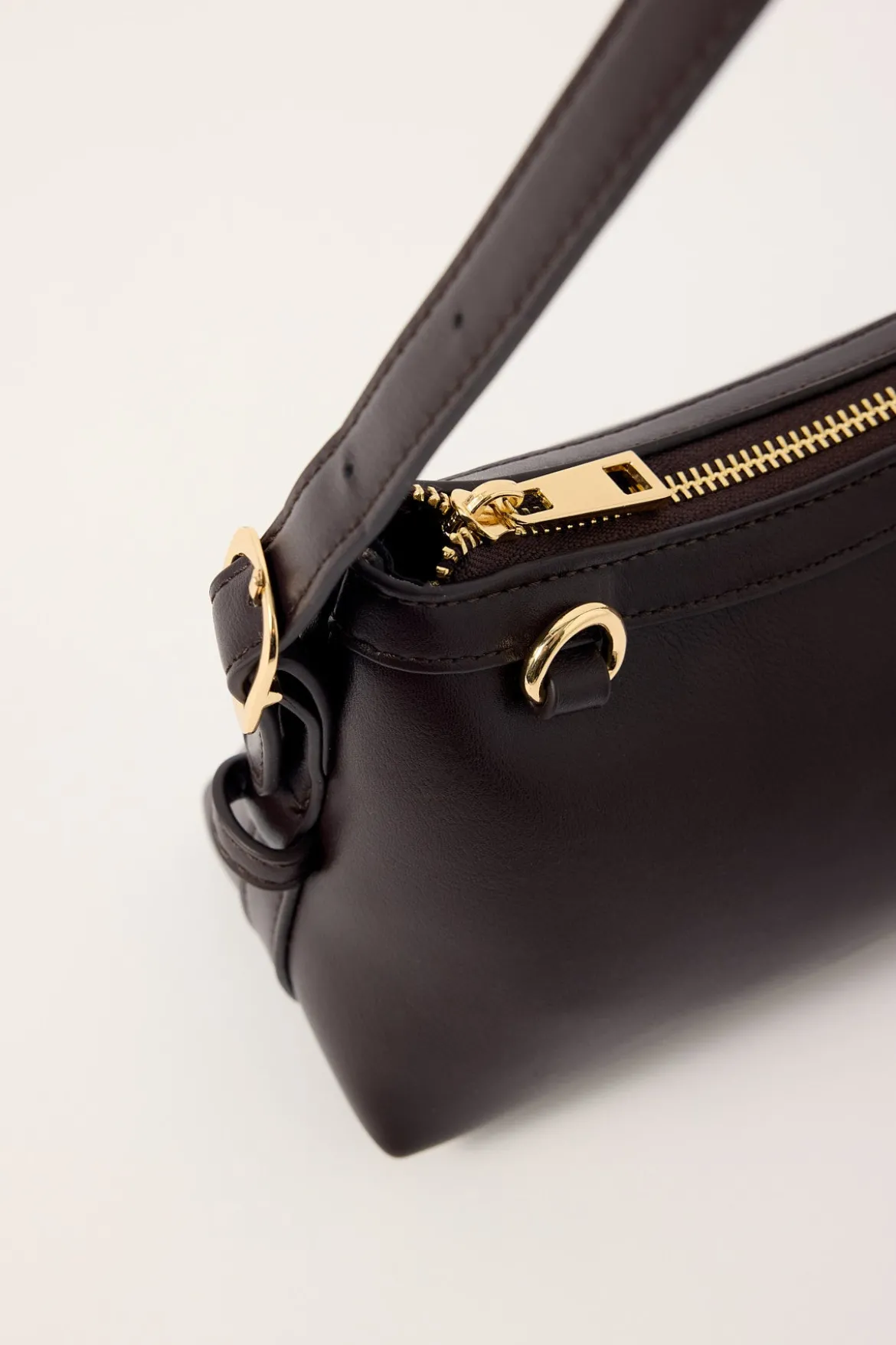 Peta + Jain AVRIL MINI SHOULDER BAG CHOC SMOOTH