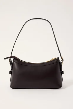 Peta + Jain AVRIL MINI SHOULDER BAG CHOC SMOOTH