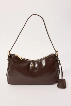 Peta + Jain Brody Shoulder Bag Choc Crinkle/Gold