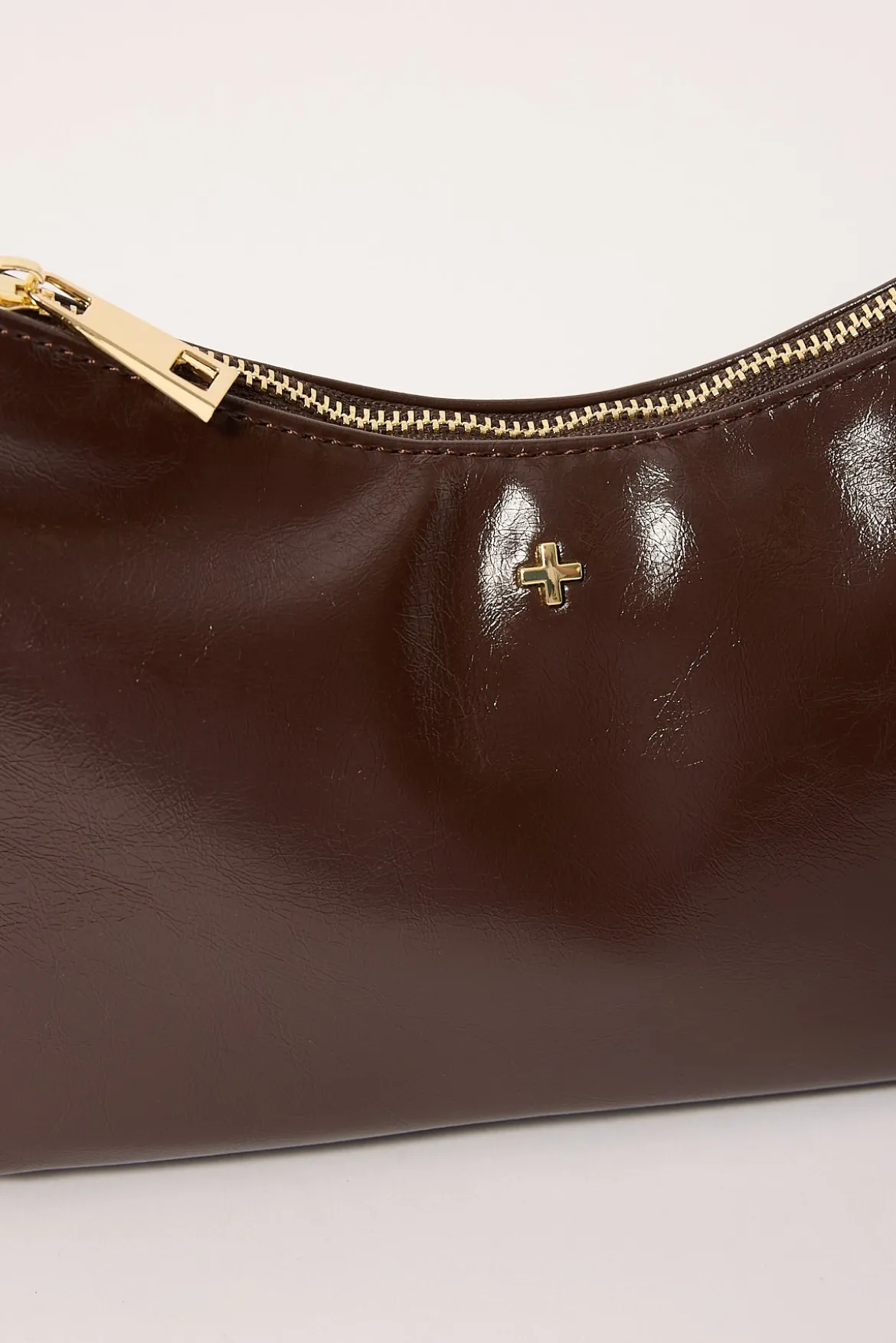 Peta + Jain Brody Shoulder Bag Choc Crinkle/Gold