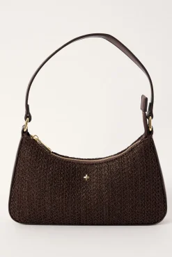 Peta + Jain Josee Choc Raffia Bag Choc Raffia