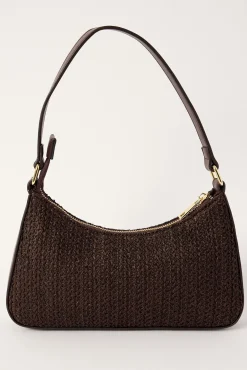 Peta + Jain Josee Choc Raffia Bag Choc Raffia