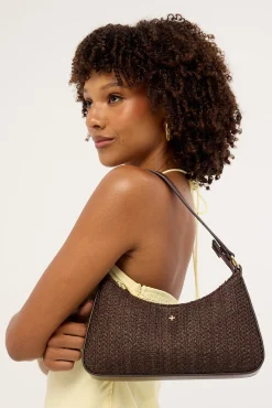 Peta + Jain Josee Choc Raffia Bag Choc Raffia