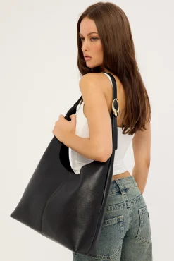 Peta + Jain KISMET HOBO BAG WITH POUCH Grainy Black