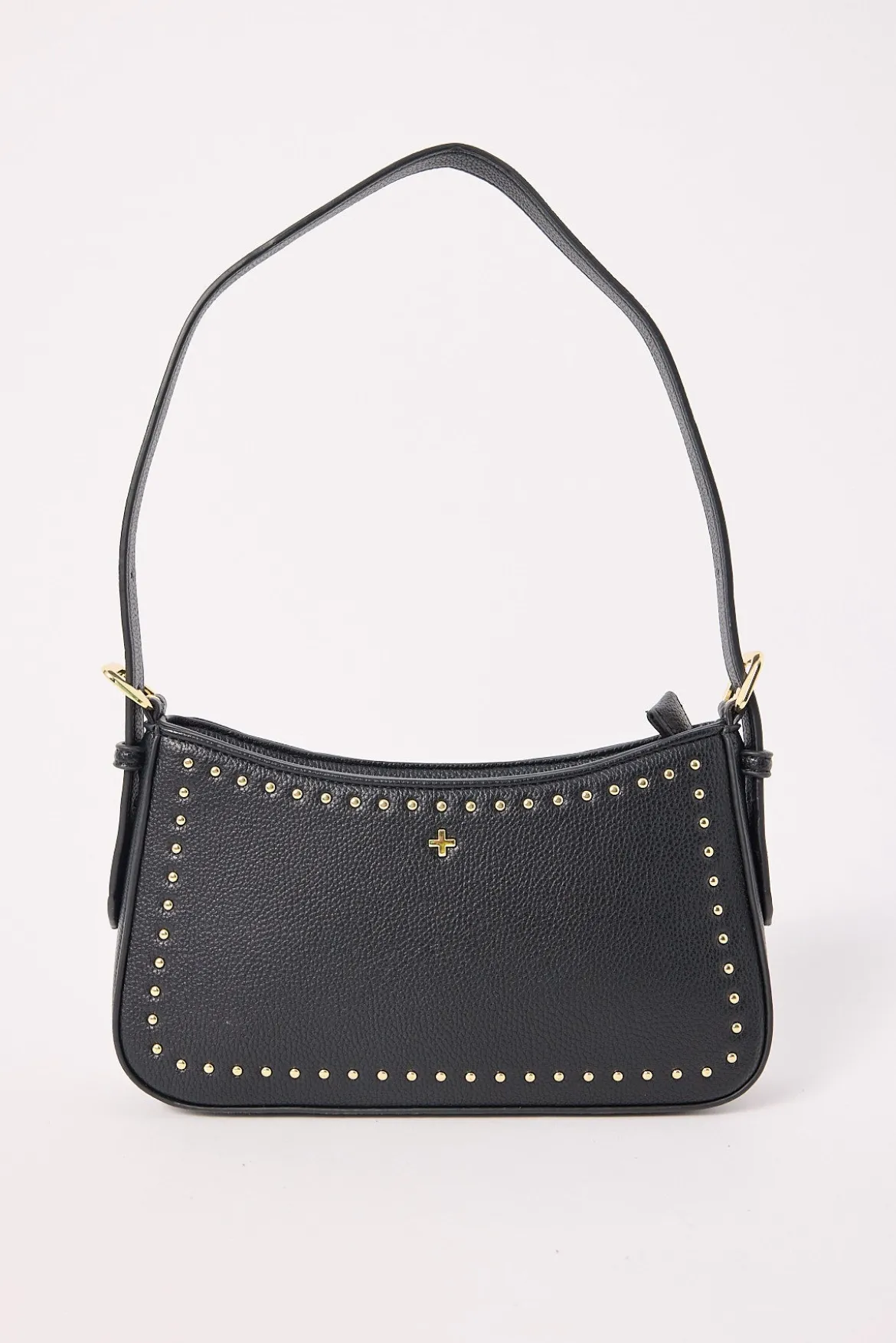 Peta + Jain Lilu Black PU/Gold Mini Stud
