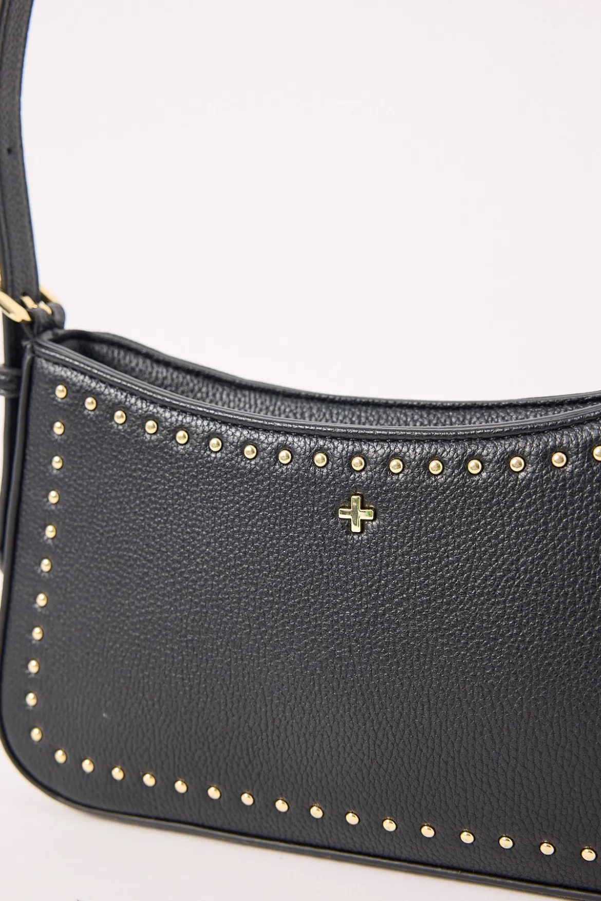 Peta + Jain Lilu Black PU/Gold Mini Stud