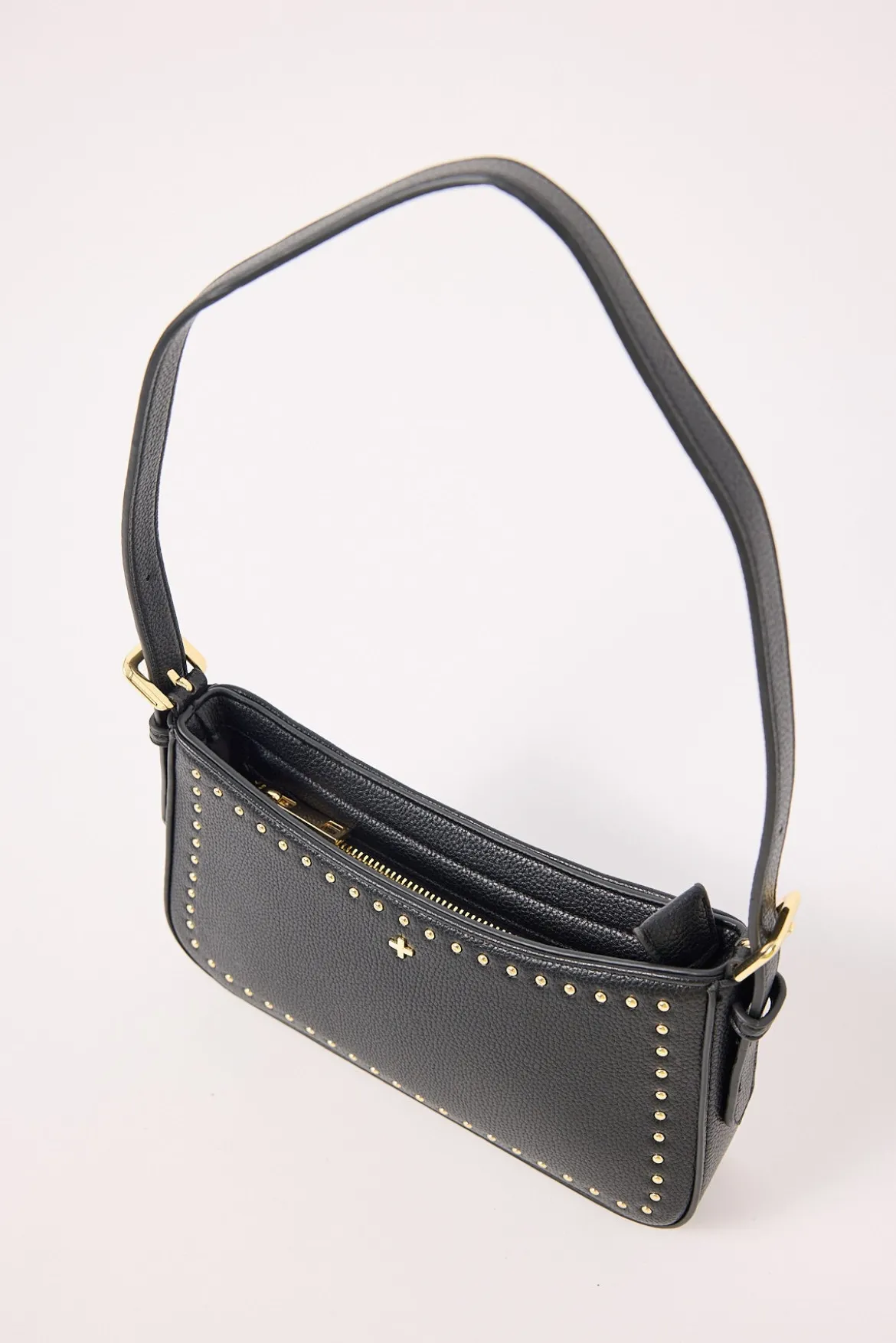 Peta + Jain Lilu Black PU/Gold Mini Stud