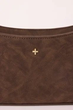 Peta + Jain Lilu Shoulder Bag Chocolate Suede PU/Gold