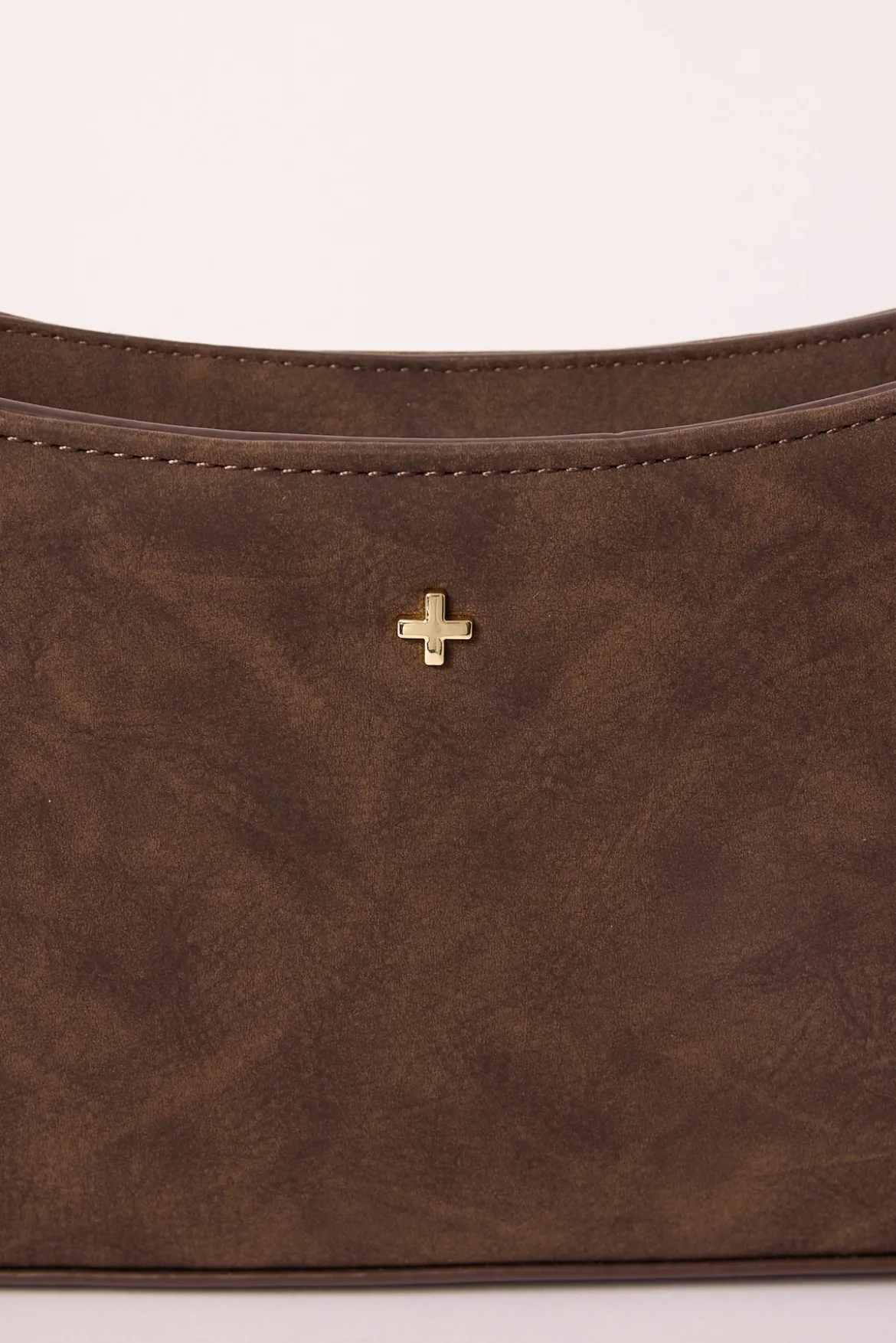Peta + Jain Lilu Shoulder Bag Chocolate Suede PU/Gold