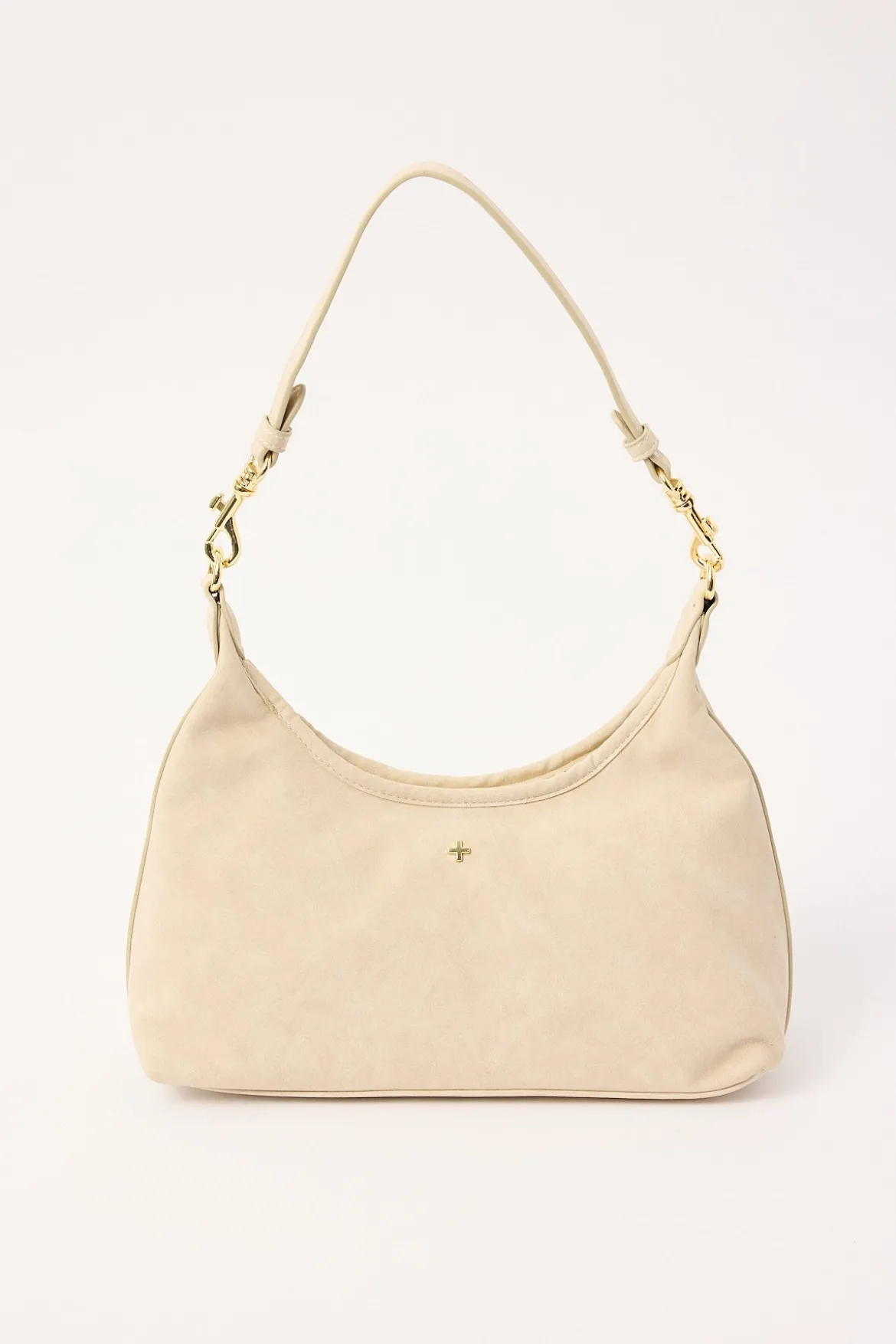 Peta + Jain Peach Shoulder Bag Beige Suede PU