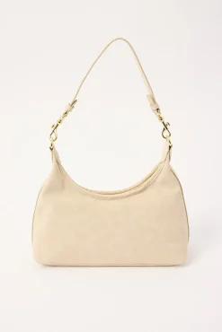 Peta + Jain Peach Shoulder Bag Beige Suede PU