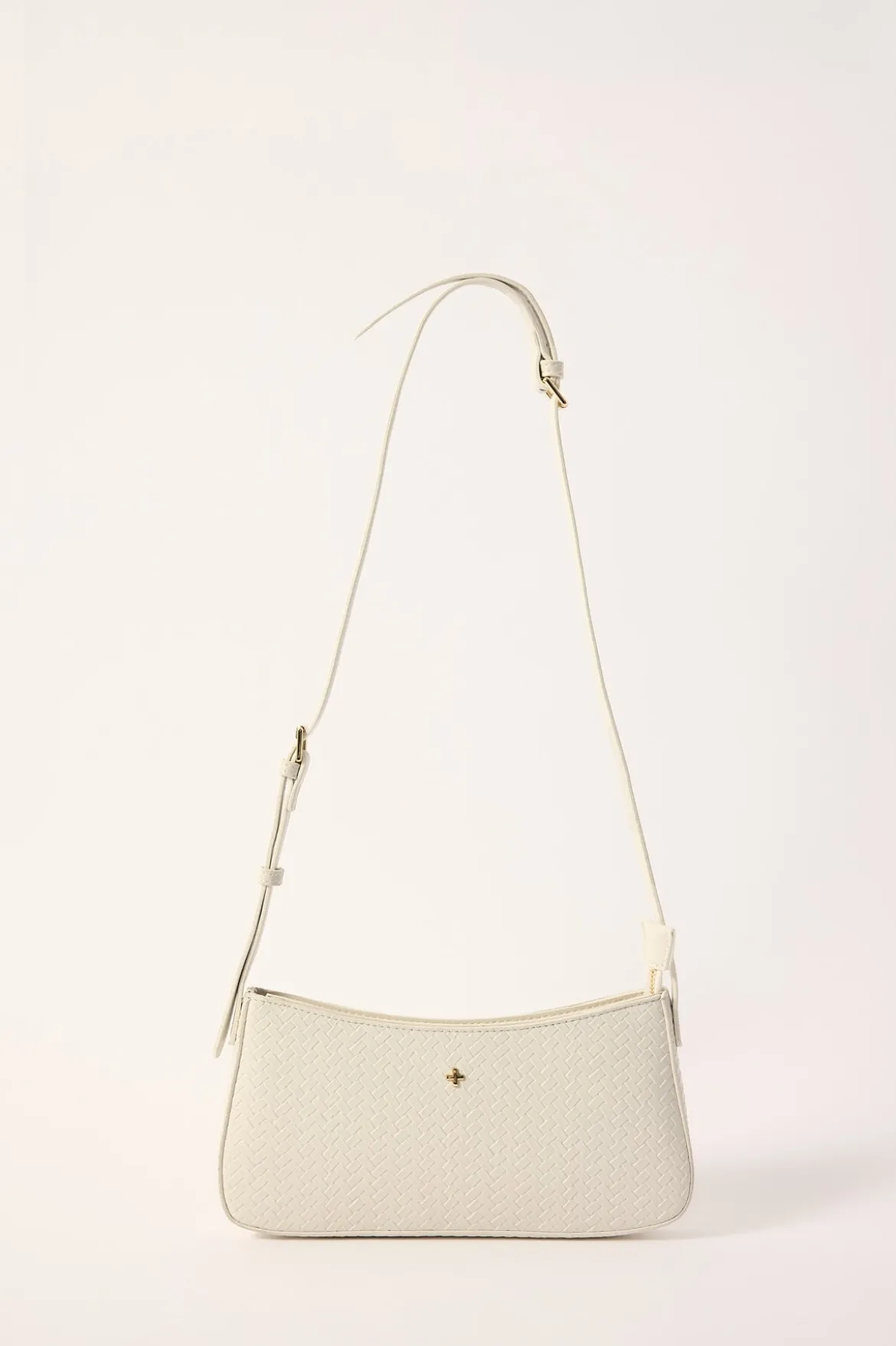 Peta + Jain SMOOCH CONVERTIBLE SHOULDER BAG White Weave