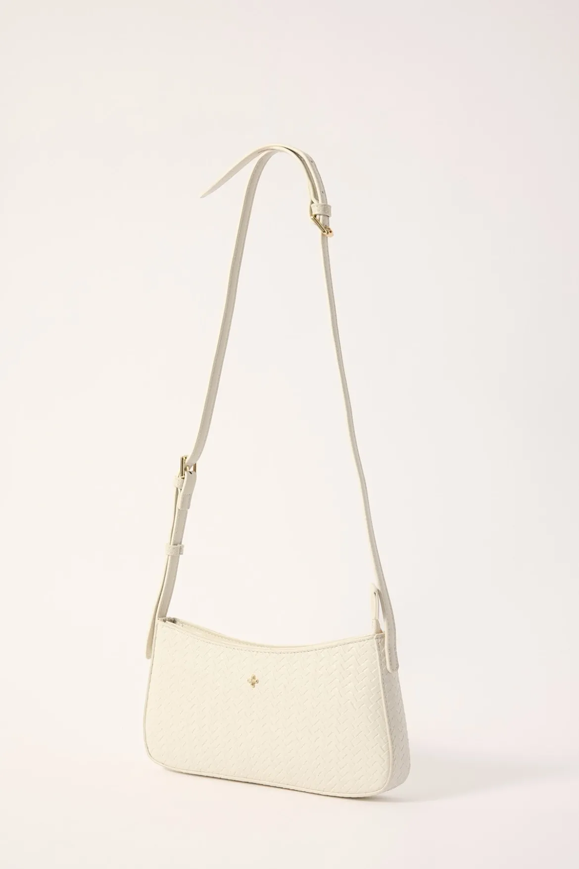 Peta + Jain SMOOCH CONVERTIBLE SHOULDER BAG White Weave
