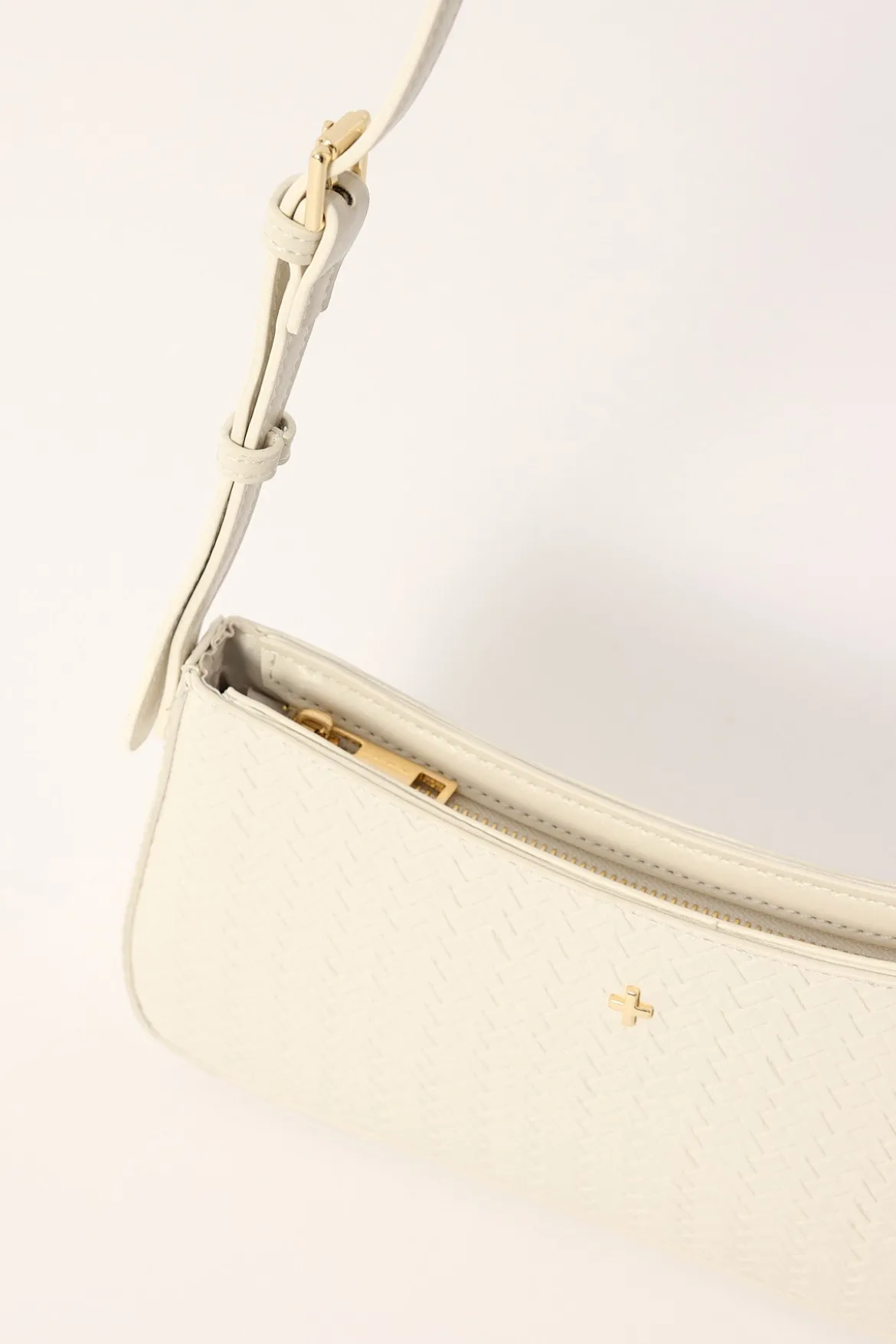 Peta + Jain SMOOCH CONVERTIBLE SHOULDER BAG White Weave
