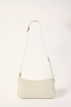 Peta + Jain SMOOCH CONVERTIBLE SHOULDER BAG White Weave